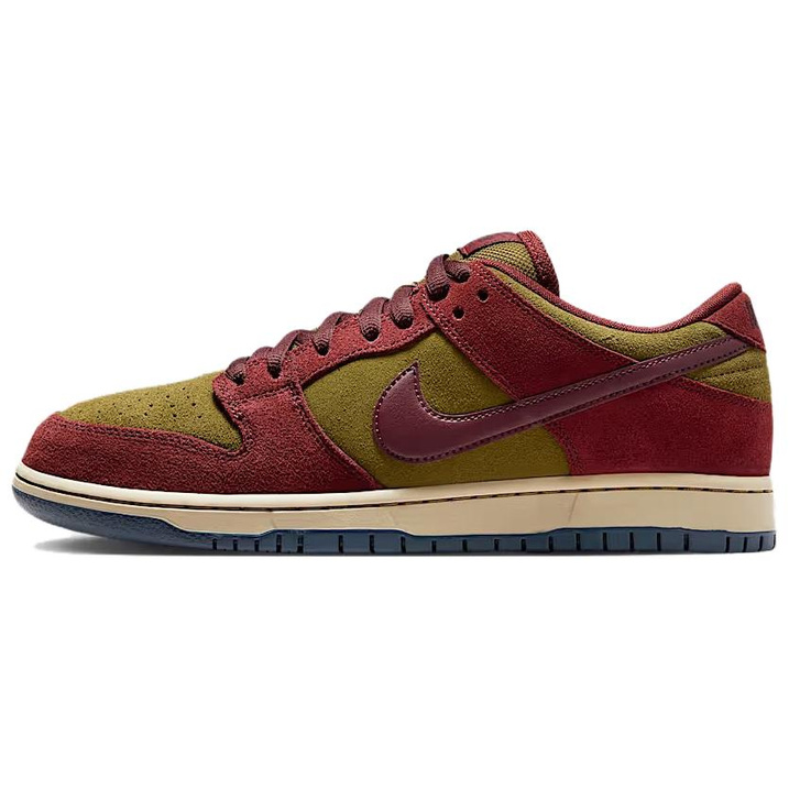 Nike Dunk SB Anti Slip Wear Resistant Low Top Skateboard Shoes Unisex Red Beige