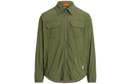 Polo Ralph Lauren SS24 Solid Logo Zip-Up Long Sleeve Jacket Men's Deep Sage Green