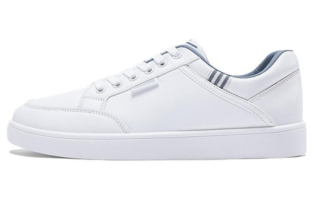 Warrior Low-Top Skateboard Shoes Men's White Blue