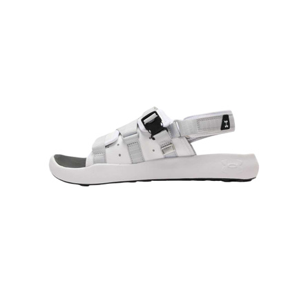 Under Armour Leather Soft Comfort Aesthetic Simple Fashion One-Strap Sandals Unisex White