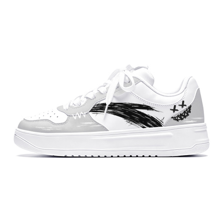 [Custom Sneakers] Anta Easy Graffiti Street Trendy Versatile Niche Personalized Lightweight Breathable Height-Boosting Low-Top Skate Shoes Men's