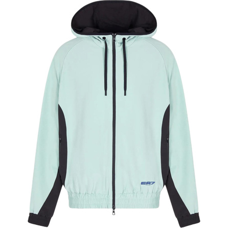 EMPORIO ARMANI EA7 Graphic Series Heavyweight Hooded Zip Front Long Sleeve Jacket Men's