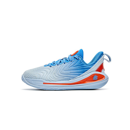 Under Armour Curry 12 Anti Slip Wear Resistant Low Top Children's Basketball Shoes Blue/Yellow Kids'