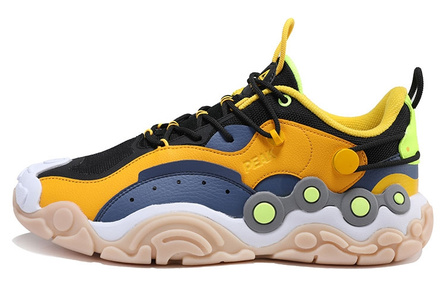PEAK State Pole Red Obsidian Low-Top Chunky Sneakers Men's Yellow