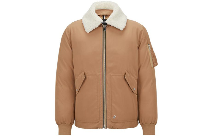 HUGO BOSS Puffer Jackets Men Medium Beige