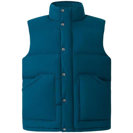 THE NORTH FACE Urban Exploration Warm Water-Repellent Hooded Zipper Windproof Down Vest Men's Night Mooring Blue