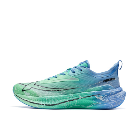 XTEP Two Thousand Kilometers 2.0 Running Shoes Men Low-Top Fluorescent Light Green/Macaron Green/Sky Blue