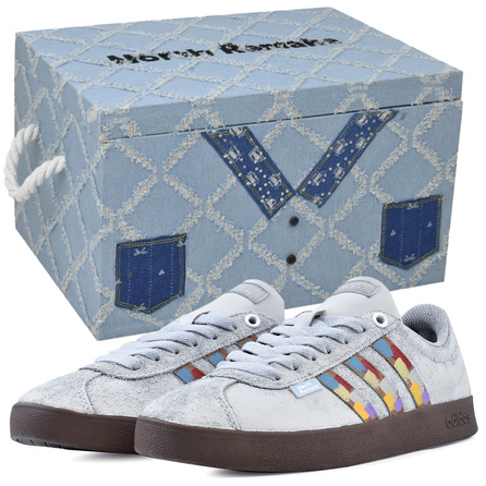 [Custom Sneakers] adidas VL COURT 2.0 Color Block Poetry Gift Box Individual Design Vibrant Fresh Minimalist Versatile Eye-Catching German Training Shoes Unisex