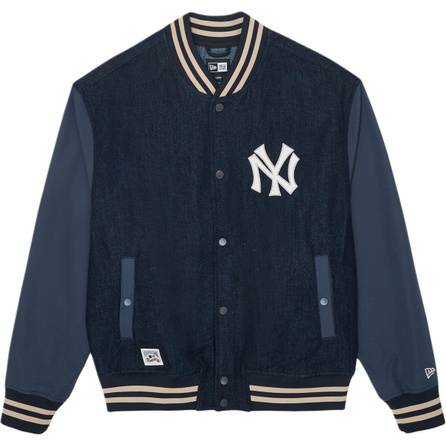 New Era SS26 MLB New York Yankees Denim Baseball Jacket Unisex