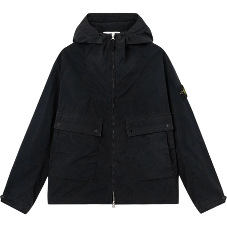 STONE ISLAND Two-Way Zipper Hooded Logo Flap Long Sleeve Jacket Men's