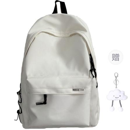 Warrior Backpack for Girls High School Students Large Capacity Lightweight Middle School College Travel Commute Laptop Backpack Nylon Unisex White