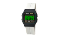 CASIO Custom Series Green Resin Case F-91WM-3A Custom 'Sugar Frost Hacker' Quartz Movement Stainless Steel Band Japanese Korean Watch Men's Black Dial Зеленое зеркало