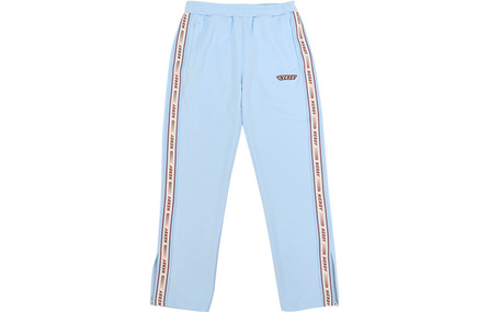 NERDY FW22 Classic String Label Tape Logo Straight Leg Casual Pants Unisex Sky Blue