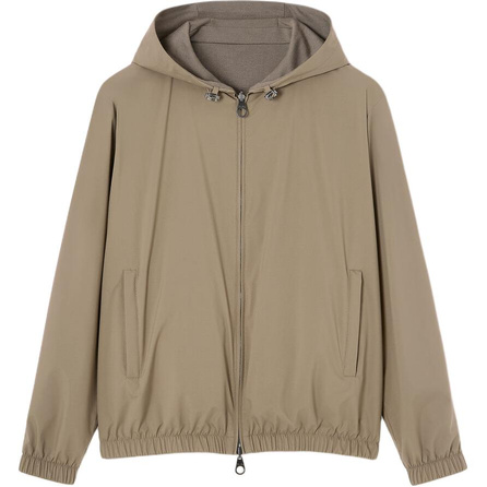 Loro Piana FW25 Reversible Hooded Zip-Up Pilot Jacket Men's
