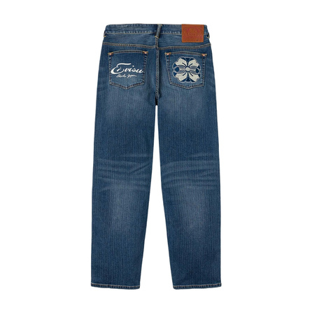 EVISU Fall 2025 Trademark and Family Flower Embroidered Casual Jeans Men's
