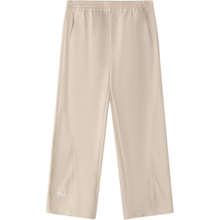 FILA KIDS Pants WHITE LINE Series Casual Comfort Woven Loose Cloud Wheat Color Youth