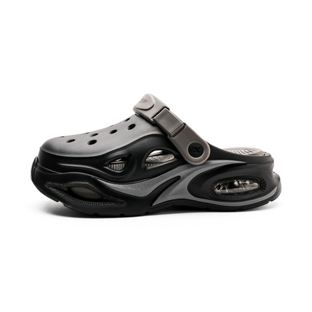 Xtep EVA Comfortable Casual Versatile River Trekking Beach Air Cushion Clogs Men Black Grey
