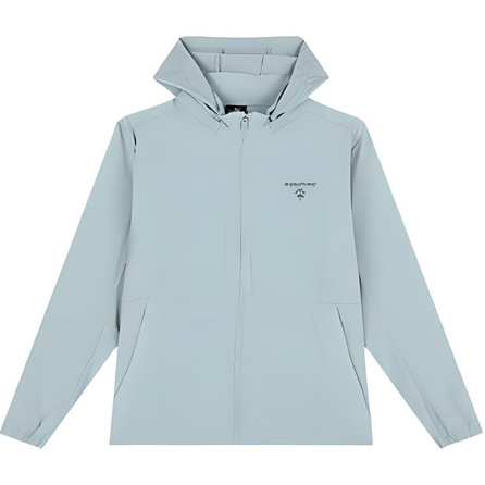 361° Solid Color Zipper Hooded Jacket Men's Morning Mist Green