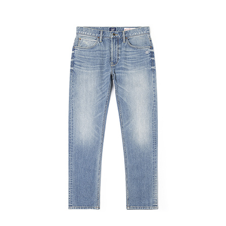 Lee Comfortable Casual Versatile Minimalist Tapered Jeans Men's Retro Light Blue