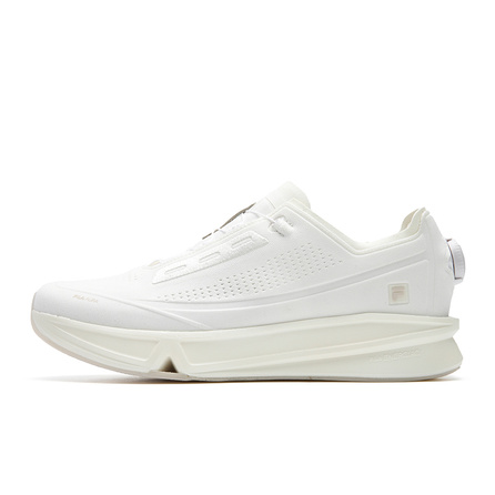 FILA BOA AURA WOOL Fashion Simple Classic Sports Versatile Comfortable Thick Sole Dial Shock-Absorbing Wear-Resistant Breathable Wrap Lightweight Low-Top Casual Training Fitness Test City Commute Running Shoes Men's Coconut Cream White