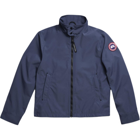 Canada Goose Sleeve Logo Pattern Zipper Closure High-Neck Jacket Men's Blue