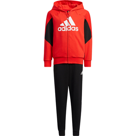 adidas Kids Casual Sport Set Logo Print Zip Hooded Long Sleeve Jacket Straight Leg Pants