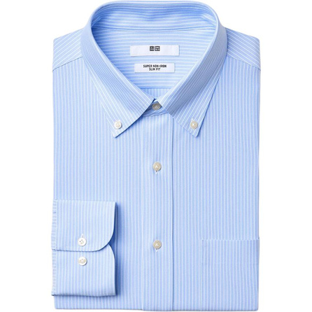 UNIQLO Slim Fit Striped Comfort Pointed Collar Shirt Men's