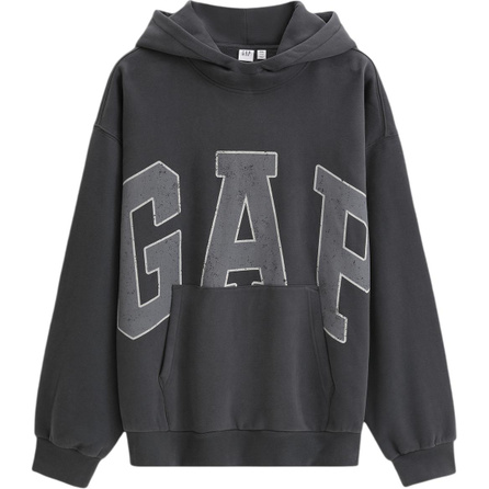 GAP Logo Print Fleece Loose Pullover Hoodie Sweatshirt Unisex