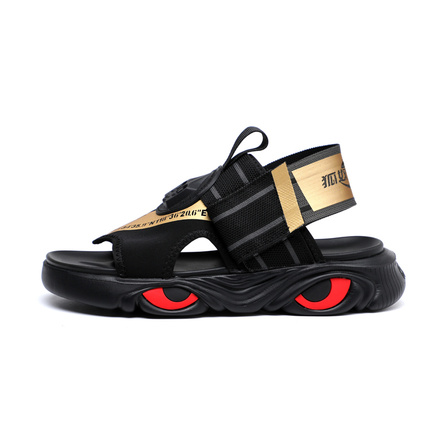 HUNU Beach Sandals Men Gold/Black