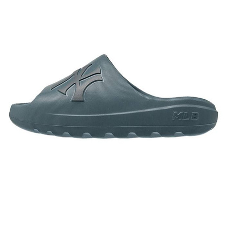 MLB New York Yankees Comfort Heightening Thick Sole Fashion Trendy Versatile Solid Color Classic Logo Slip-Resistant Slide Sandals Unisex Indigo