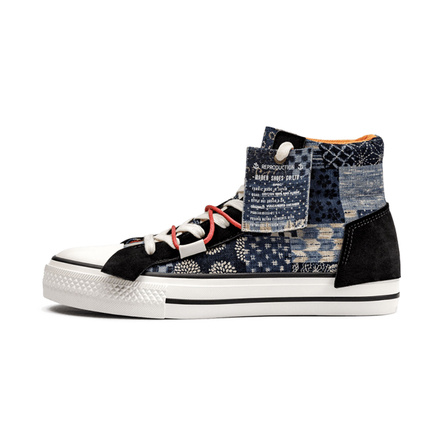 MADEN Canvas Shoes Unisex High-Top Blue
