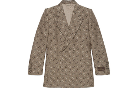 GUCCI Gg Pattern Double Breasted Jacket