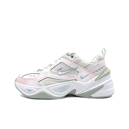 [Custom Sneakers] Nike M2K Tekno Cloud Wisp Fabric Gradient Tie-Dye Print Girly Vibe Fresh Clean Daily Streetwear Low-Top Dad Shoes Unisex Blue Pink