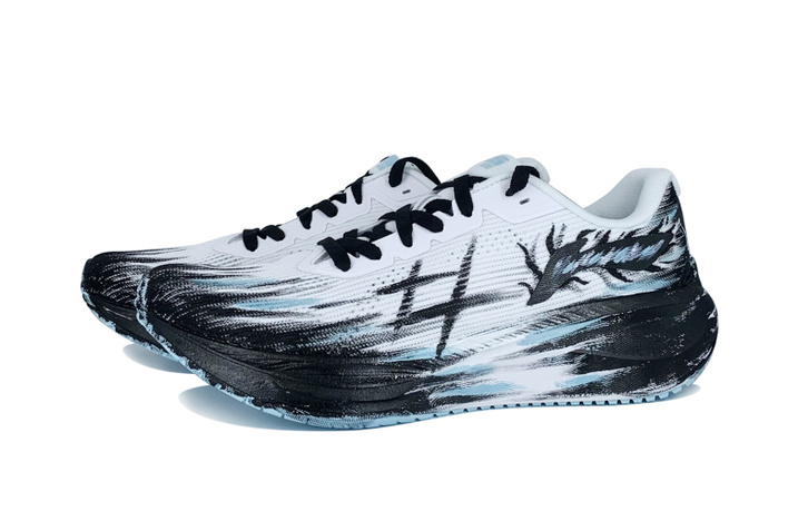 Custom Sneakers LiNing Wuyue 2.0 Sui Zuo Mo Chi Hand-Painted Graffiti Campus Versatile Cushioning Breathable Low-Top Casual Running Shoes Men's Black