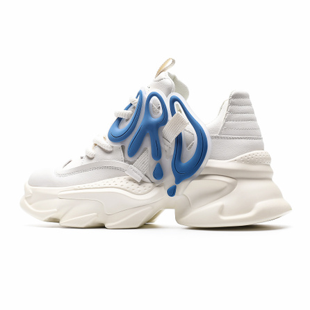 ORD Wear-resistant Lightweight Breathable And Non-slip. Low-Top Chunky Sneakers 6cm Unisex White