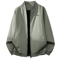 Jeep American Simple Style Classic Design Oversized Vintage Premium Loose Casual Comfortable Versatile Coach Bomber Fashion Trendy High Street Edgy Preppy Style Youthful Baseball Collar Jacket Coat Unisex Серо-зеленый