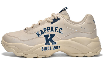Kappa Anti-Slip Wear-Resistant Low-Top Chunky Sneakers Unisex Beige Yellow