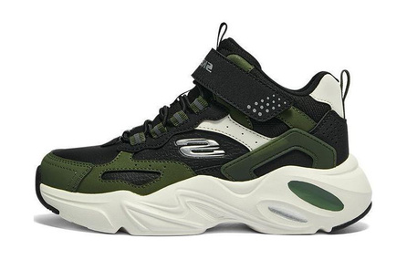Skechers Cushioning Wear-Resistant Kids Lifestyle Shoes Green Black Kids'