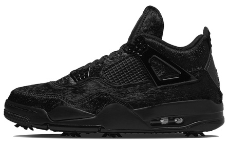 JORDAN 4 Retro Golf Black Cat Pony Hair