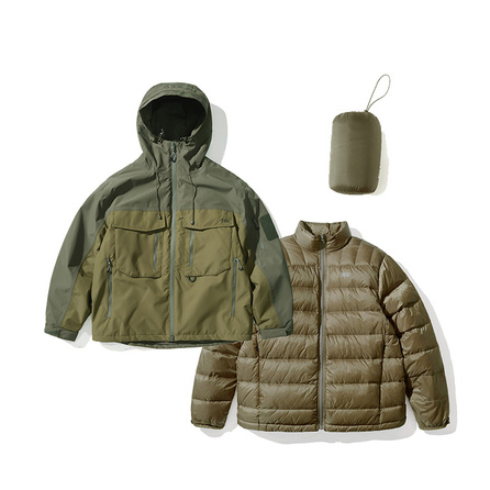 NOTHOMME 800 Fill 90 White Duck Down Outdoor Hard Shell Jacket Heavy Mountain 3-in-1 Unisex