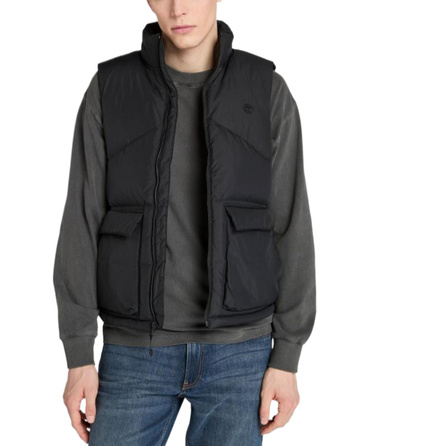 Timberland Re:Down® Sleeveless Solid Color Insulated Workwear Embroidered LOGO Down Vest Men's