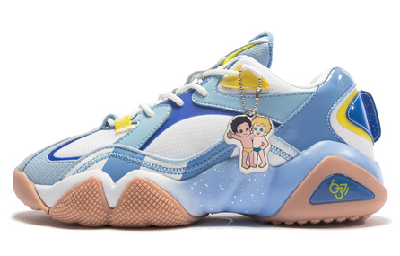 Peak Taichi 6371 Haier Brothers Retro Basketball Shoes Blue