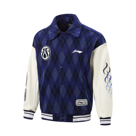 LiNing Basketball Series Brand Logo Embroidery Button Jacket Men's