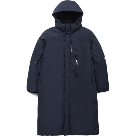 DESCENTE Solid Color Letter Mid-Length Detachable Hood Zipper Goose Down Jacket Men's