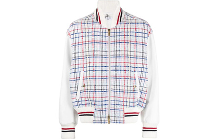 THOM BROWNE Gingham Check Zipped Bomber Jacket