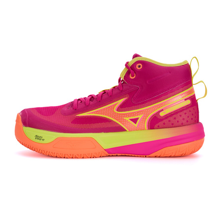 Mizuno NEO JUMP MID Professional Training Cushioning Wear-Resistant Slip-Resistant Mid-Top Volleyball Shoes Unisex Neon Orange