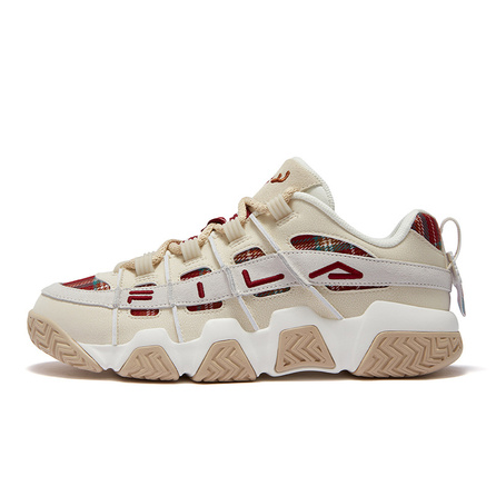 FILA FUSION BUSTER Puffer Shoes Fashion Versatile Stylish Comfort Low-Top Retro Basketball Shoes Men's Red