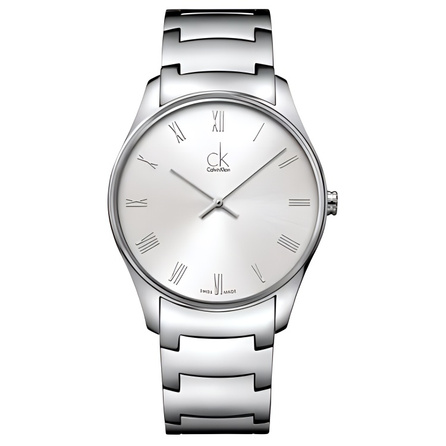 CALVIN KLEIN Watch Quartz Movement Stainless Steel Band 38mm Silver Dial Men's Watch 30m Water Resistant Fashion Style