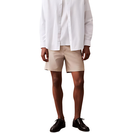 CALVIN KLEIN Zip Fly Side Pocket Machine Wash Stretch Tech Casual Shorts Men's Taupe