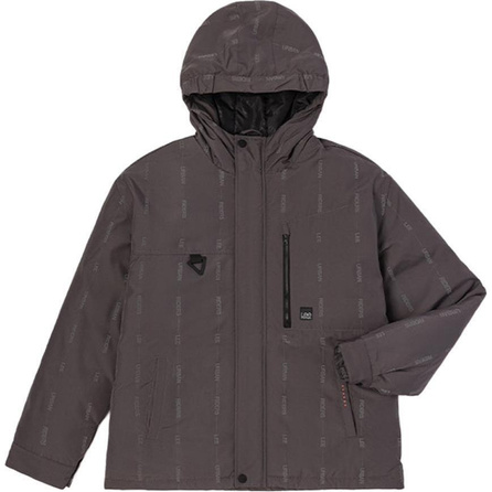 Lee Comfortable Print Fashion Hooded Down Jacket Men's Gray